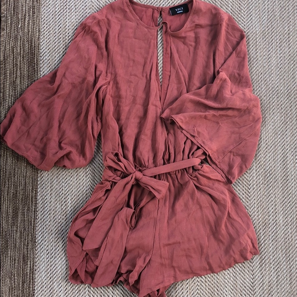 Vici rust-colored romper